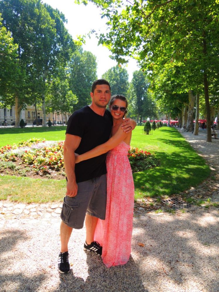 Walking around in Zrinjevac - a mini park near the main square