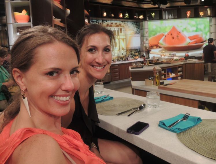 Waiting for Mario's lobster rolls at the tasting table!